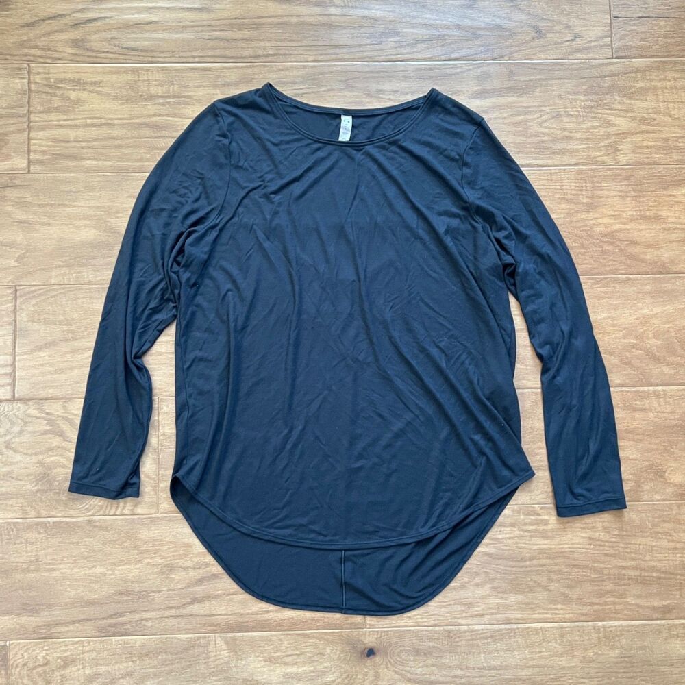 Under Armour UA Breathe Long Sleeve Top Women's Size L Black Back Cutout